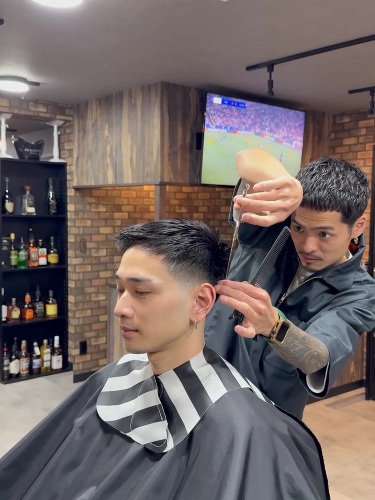 代田橋のバーバー・床屋（理容室）Lit BARBER 来店後の流れ 流し