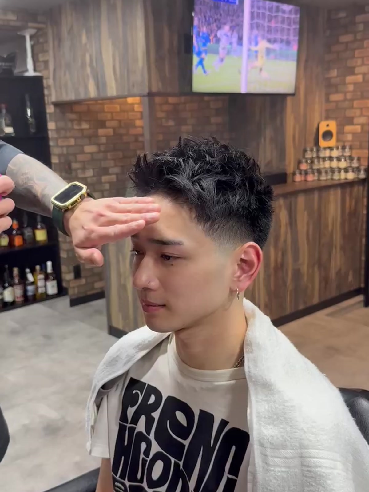 代田橋のバーバー・床屋（理容室）Lit BARBER 来店後の流れ 流し