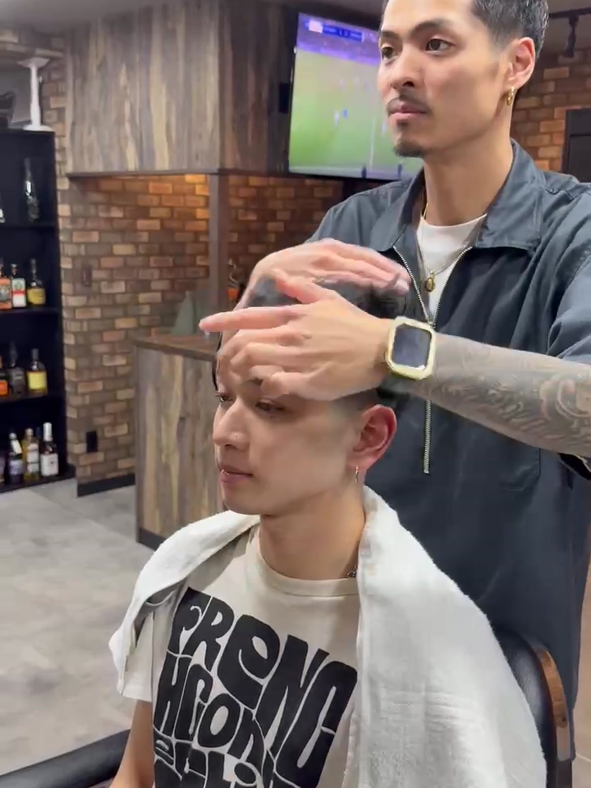 代田橋のバーバー・床屋（理容室）Lit BARBER 来店後の流れ スタイル完成